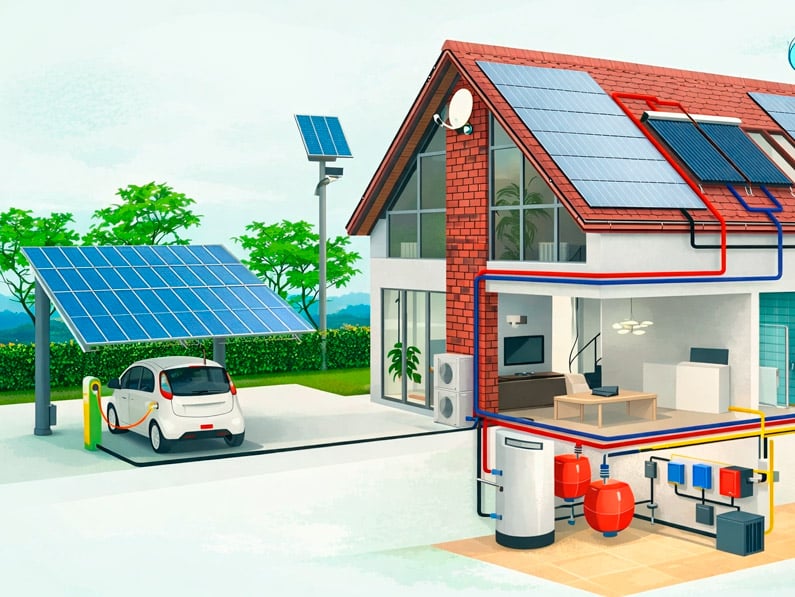 Aerotermia + placas solares: la combinación más eficiente