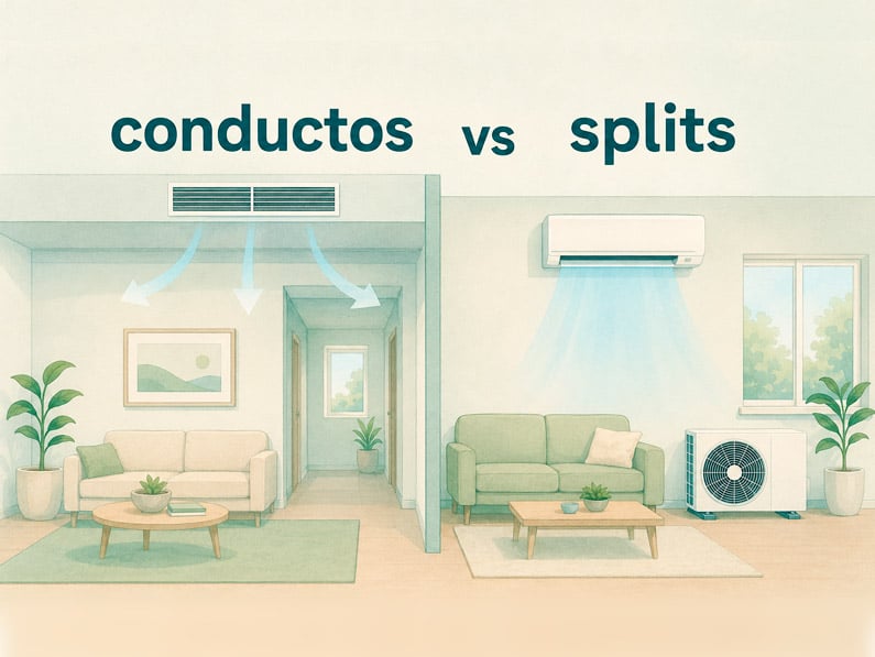 Comparativa entre climatización por conductos y sistema split