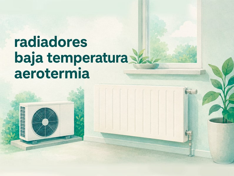 Radiadores de baja temperatura conectados a aerotermia